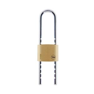 Lucchetto in ottone - YALE - Y110B/50/155/1 - 50 mm - Arco XL in acciaio cementato - 3 chiavi - Per catene, scale, cancelli, biciclette