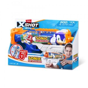 Pistola ad acqua - ZURU - X-SHOT Skins Sonic Hyperload - Velocità sonica - Si riempie in 1 secondo - Gittata 10 m - Serbatoio da 500 ml