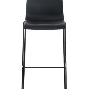 2er Set Barhocker Hoover Kunststoff 4-Fuß Gestell schwarz