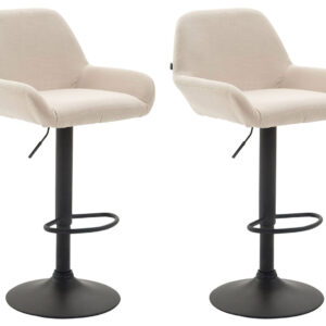 2er Set Barhocker Braga Stoff schwarz