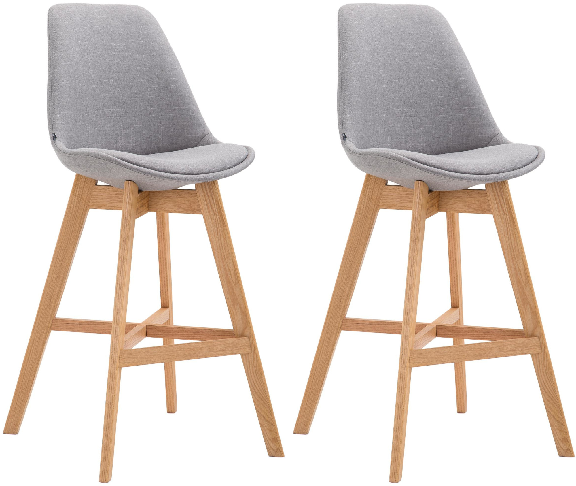 2er Set Barhocker Cannes Stoff natura