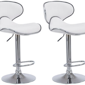 2er Set Barhocker Las Vegas V2 Kunstleder chrom