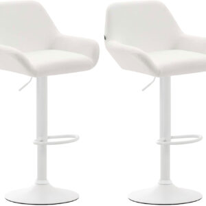 2er Set Barhocker Braga Kunstleder weiß