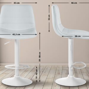 Barhocker Lex Kunstleder Weiß