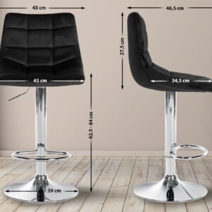 Barhocker Jerry Samt chrom