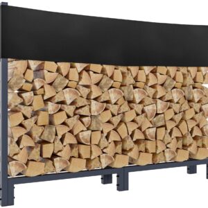 Kaminholzständer + Abdeckplane Martin 25x160x115 cm