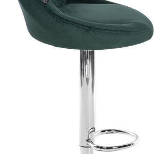 2er Set Barhocker Lazio Samt chrom
