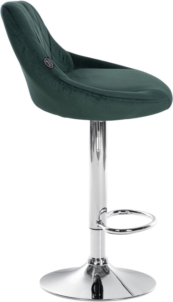 2er Set Barhocker Lazio Samt chrom