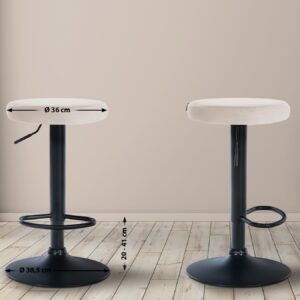 2er Set Barhocker Ponte Samt schwarz