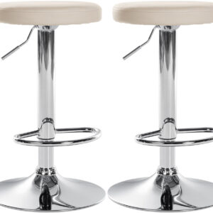 2er Set Barhocker Ponte Kunstleder chrom