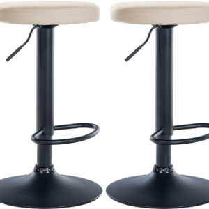 2er Set Barhocker Ponte Kunstleder schwarz