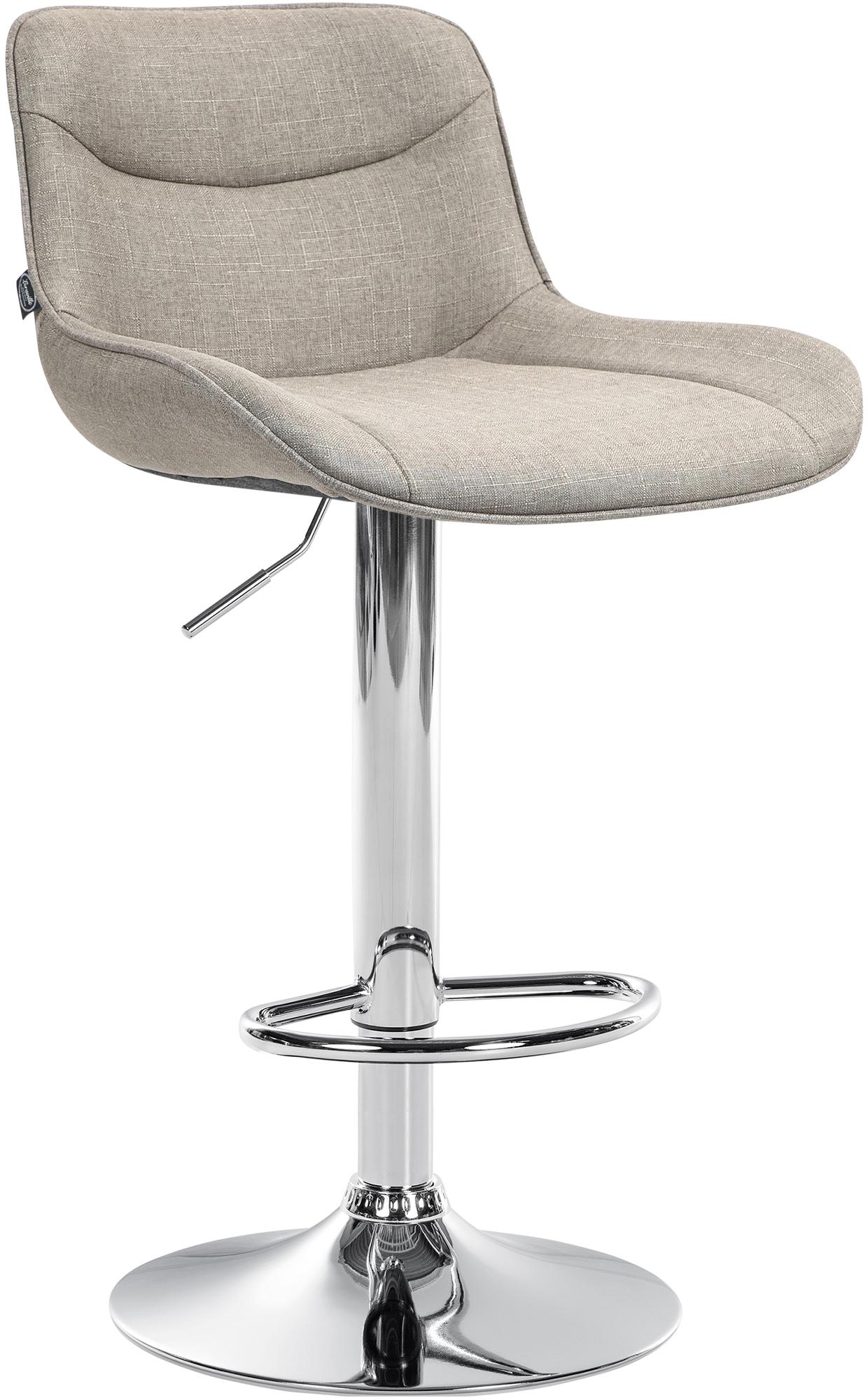 Barhocker Vonore Stoff chrom