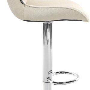 Barhocker Vonore Stoff chrom