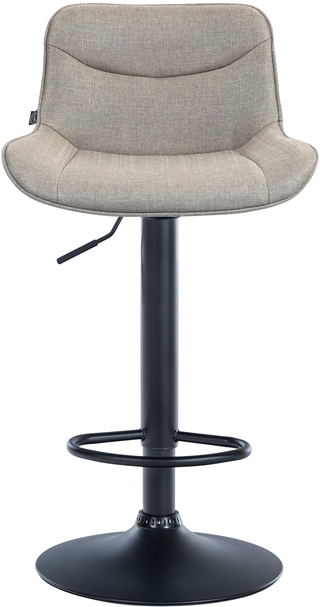 Barhocker Vonore Stoff schwarz