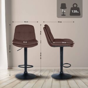 Barhocker Laurel Stoff schwarz