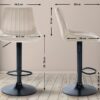 2er Set Barhocker Toni Samt schwarz