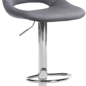 Barhocker Camden Samt chrom