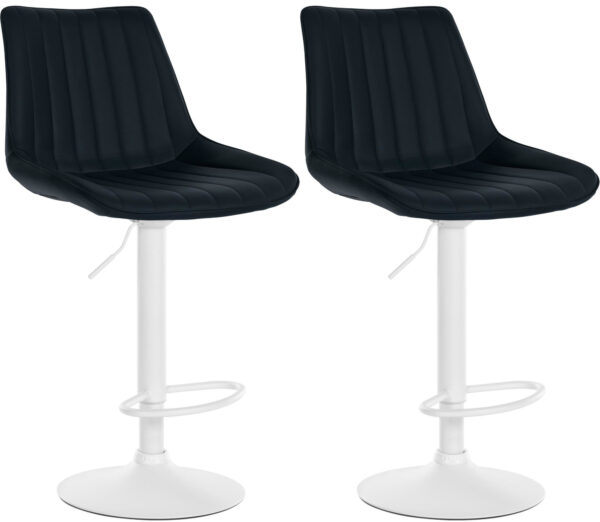 2er Set Barhocker Toni Kunstleder weiß