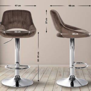 2er Set Barhocker Milet Samt C