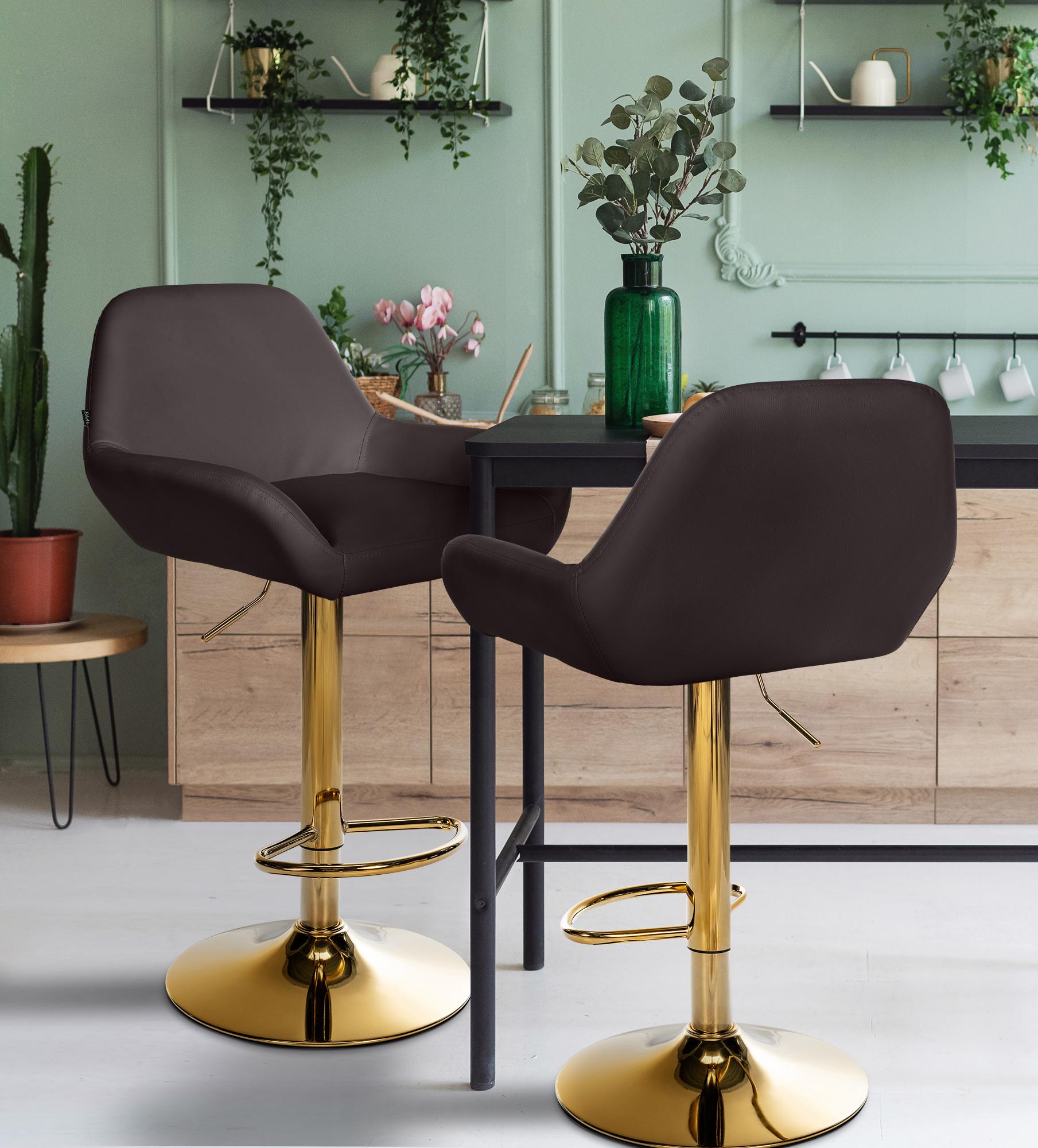 Barhocker Braga Gold Kunstleder