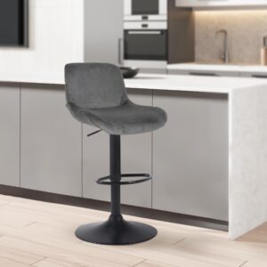 Barhocker Solon Schwarz Samt