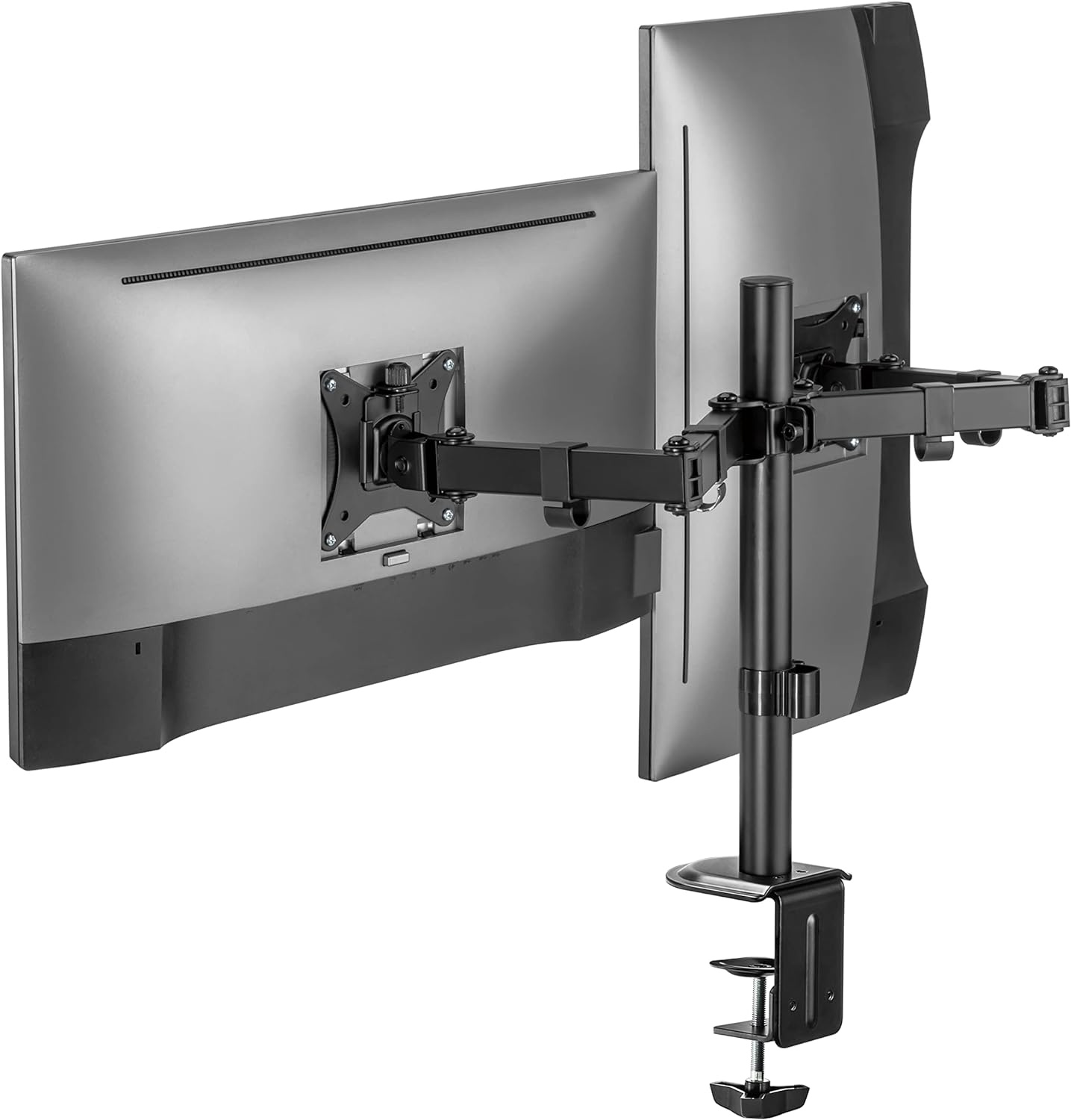 STAFFA TV/MONITOR DA TAVOLO MORSA DIMENSIONI DA 13 A 32 2 MONITOR