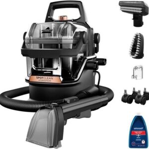BISSELL Waschsauger SpotClean HydroSteam Pro Schwarz - BISSELL Waschsauger SpotClean HydroSteam Pro SchwarzEinsatzgebiet: Treppen - Teppichböden - Polstermöbel - Auto - Frischwassertank: 1.9 l - Schmutzwassertank: 1.5 l - Stromversorgung: Netzbetrieb - Motorleistung: 1000 W (3700N)