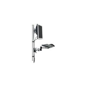Novus Tetra Support System Wall Station - Wall mount für LCD-Bildschirm/Tastatur/Maus - Silber, Anthrazit (220+0100+000)