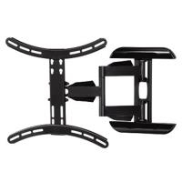 Hama FULLMOTION TV Wall Bracket, 1 star, XL - Befestigungskit (Wandbefestigung, 2 Wandplattenabdeckungen, 4 Kabelführungen) - für TV - Stahl - Schwarz - Bildschirmgröße: 58-142 cm (23"-56")