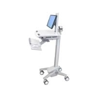 Ergotron StyleView Cart with LCD Pivot, SV40 - Wagen für Notebook/Tastatur/Maus/Barcode-Scanner - Kunststoff, Aluminium, verzinker Stahl - Grau, weiß, Polished Aluminum - Bildschirmgröße: bis zu 55,9 cm (bis zu 55,90cm (22") ) - Montageschnittstelle: 100 x 100 mm, 75 x 75 mm (SV40-6300-0)