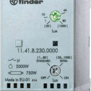 Finder Dämmerungsschalter für 35 mm DIN-Schiene, Serie 11.41.8.230 11.41.8.230.0000 (Standard/hoher Bereich) 1 - 80/30 - (11.41.8.230.0000)
