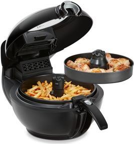 Tefal ActiFry Genius XL YV9708 Fritteuse Heißluftfritteuse Doppel Schwarz 1500 W (YV9708)