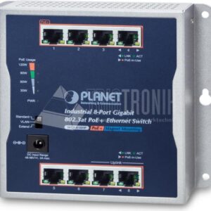 PLANET IP30 Industrial 8-Port - -20 - 60 °C - -20 - 70 °C - 5 - 95% - 5 - 95% - 148 mm - 25 mm (WGS-818HP)