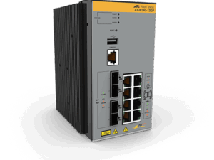 Allied Telesis AT IE340-12GP - Switch - L3 - managed - 8 x 10/100/1000 (PoE+) + 4 x 1000Base-X SFP - an DIN-Schiene montierbar, wandmontierbar - PoE+ (240 W) - DC-Stomversorgung