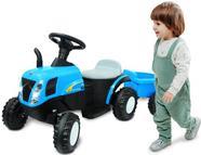Jamara Ride-on Traktor New Holland mit Anhänger 6V blau (460482)