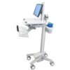 Ergotron StyleView EMR Cart with LCD Pivot - Wagen für LCD-Display/Tastatur/Maus/CPU/Notebook/Barcodescanner - Kunststoff, Aluminium, verzinker Stahl - Grau, weiß, Polished Aluminum - Bildschirmgröße: bis zu 55,9 cm (bis zu 55,90cm (22") ) - Montageschnittstelle: 100 x 100 mm, 75 x 75 mm (SV41-6300-0)