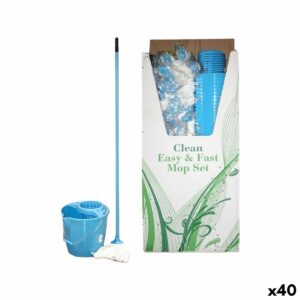Set secchio e mocio La Mopperia Azul Azzurro (40 Unità)