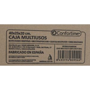 Scatola portaoggetti con coperchio Confortime Cartone 40 X 25 X 20 cm (20 Unità)