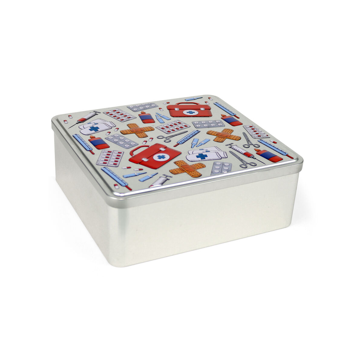 Scatola Multiuso Confortime Nurse Metallo 23,7 x 22,2 x 8,9 cm (12 Unità)