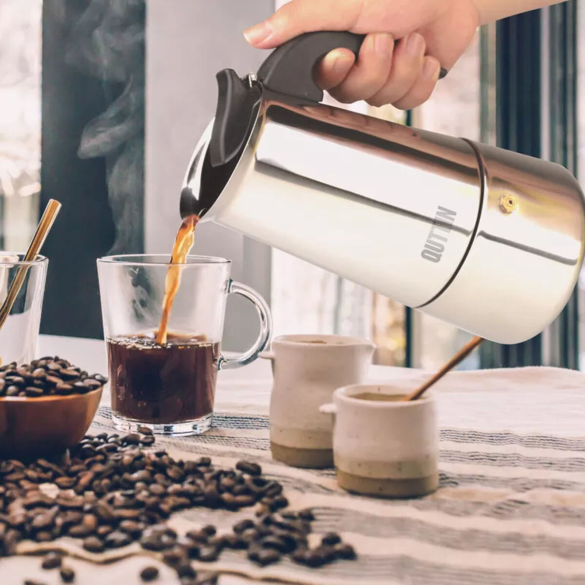 Caffettiera Italiana Quttin 6 Tazze (6 Unità)