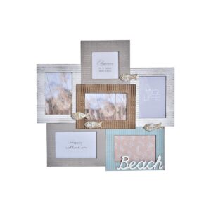 Cornice Portafoto DKD Home Decor Beach 46,5 x 2 x 44,5 cm Legno Marinaio