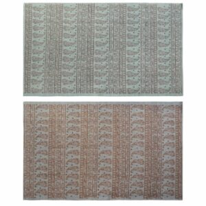 Tappeto DKD Home Decor 160 x 230 x 0,4 cm Azzurro Poliestere Verde Arabo (2 Unità)