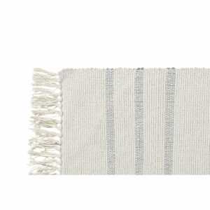 Tappeto DKD Home Decor 120 x 180 x 0,75 cm Grigio Poliestere Bianco Frange Boho (2 Unità)