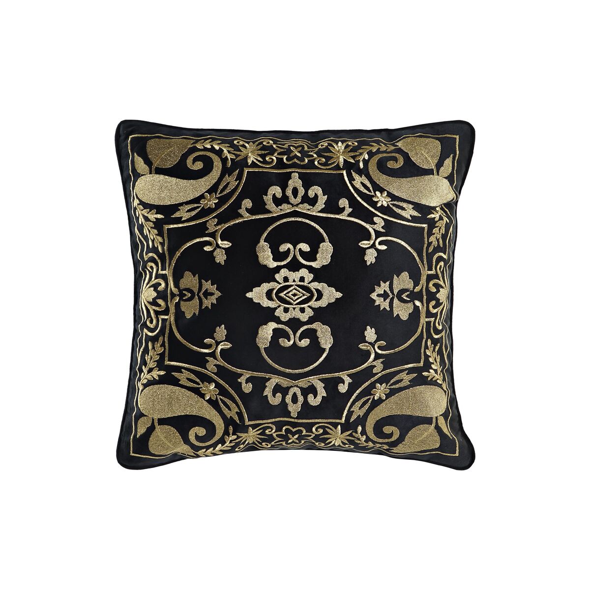 Cuscino DKD Home Decor Nero Dorato 45 x 10 x 45 cm Arabo