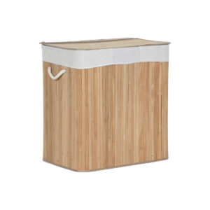 Cesto per i Panni Sporchi Home ESPRIT Bianco Naturale Bambù 140 L 60 x 40 x 60 cm