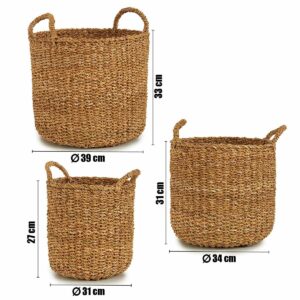 Set di Cesti Gift Decor BDH-12 Marrone Alghe marine