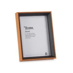 Cornice Portafoto Cristallo Nero Marrone Legno MDF (17 x 22 x 3 cm) (6 Unità)