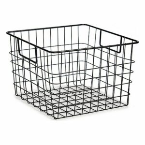 Cestino Multiuso Kinvara W7318 Nero Acciaio 29 x 19,5 x 32 cm Con manici (8 Unità)