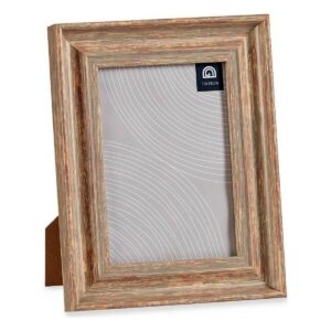 Cornice Portafoto 19 x 2 x 24 cm Cristallo Legno Marrone Rame Plastica (6 Unità)