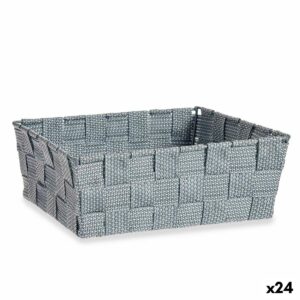 Cestino Multiuso Kipit A3-6930A9 Grigio Stoffa 2,4 L 20 x 8 x 24 cm (24 Unità)